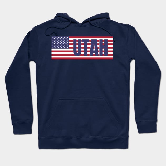 Utah State in American Flag Hoodie by aybe7elf